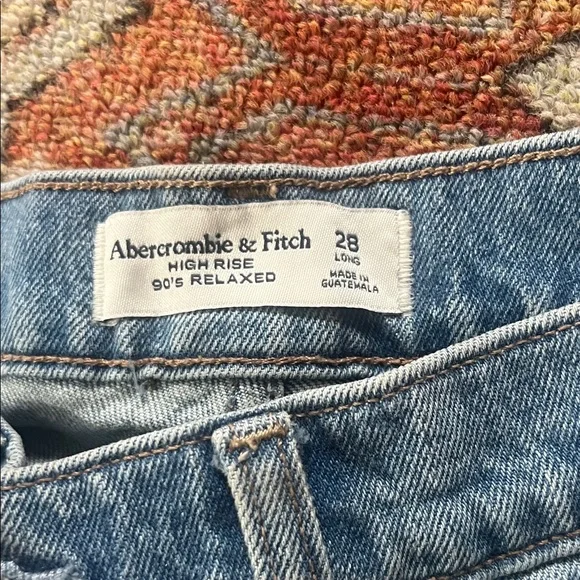 Abercrombie & Fitch Denim Blue Straight Leg Jeans - Picture 2 of 5
